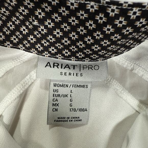 Ariat Pro Series Equestrian Sunstopper White 1/4 Zip LS Shirt Women's Size Large - Picture 4 of 8